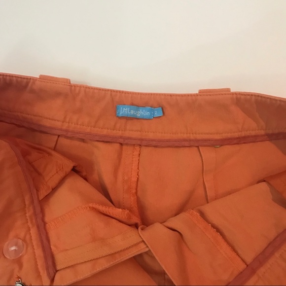 McLaughlin Orange Retro Above-Knee Stretch Skirt - Picture 4 of 6